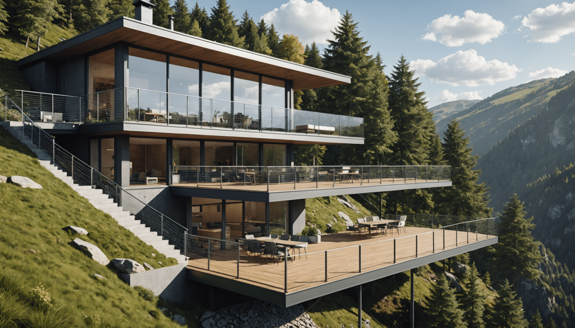 découvrez quels types de terrains conviennent le mieux pour installer une terrasse métallique suspendue et profitez d'un espace extérieur moderne et durable.