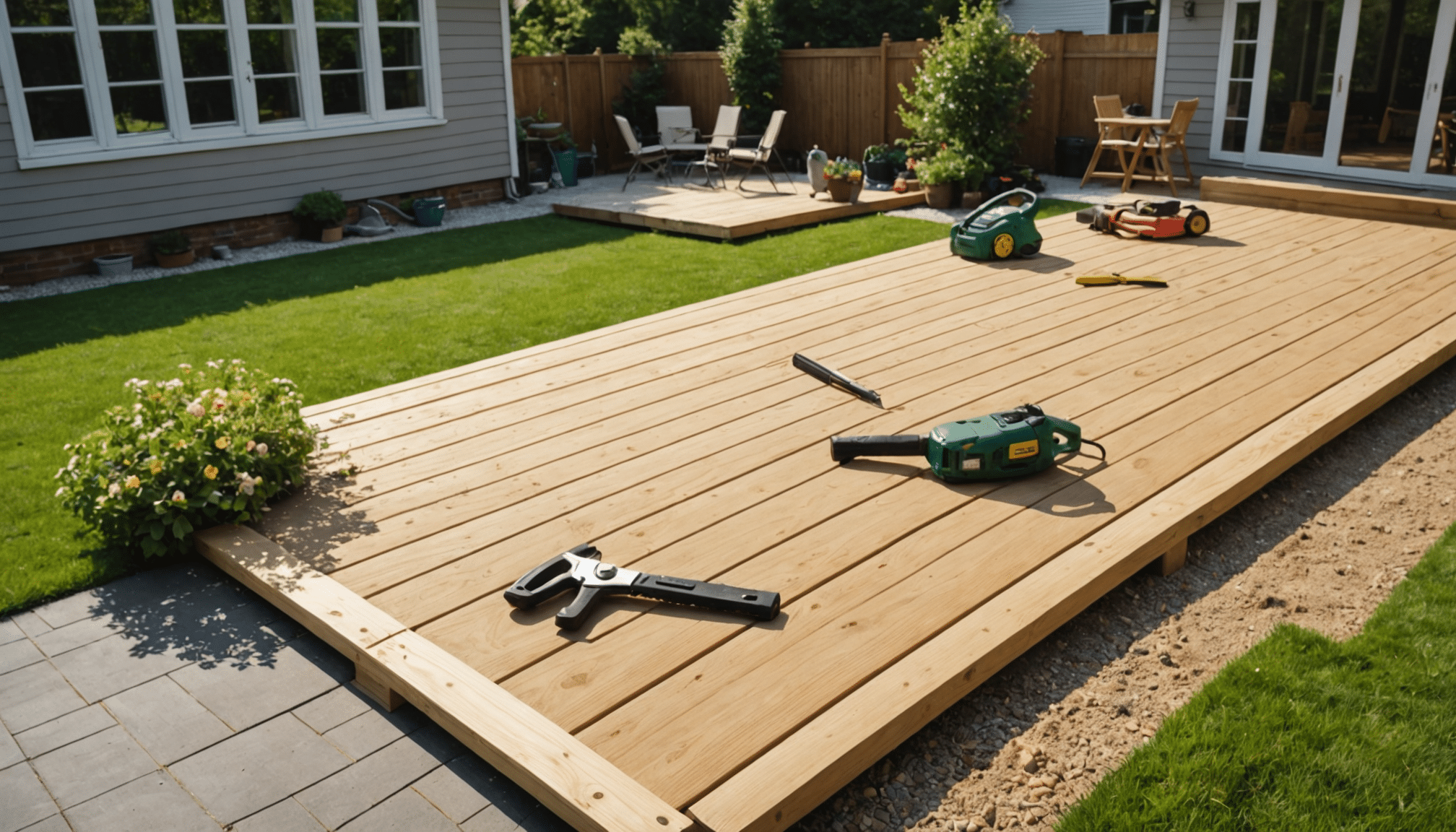 découvrez comment rénover votre jardin en remplaçant une terrasse en dalle de sable par une terrasse en bois chaleureuse et durable. guide étape par étape pour un extérieur repensé.