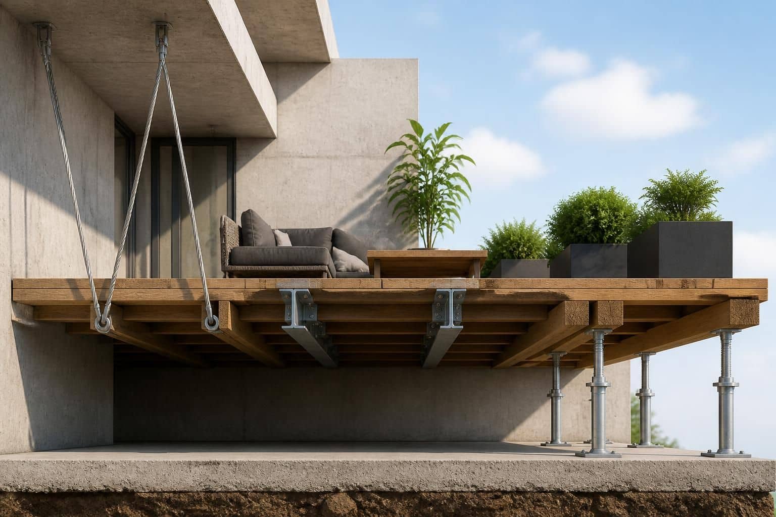 découvrez les solutions techniques efficaces pour renforcer une terrasse suspendue existante et assurer sa solidité et sa sécurité.