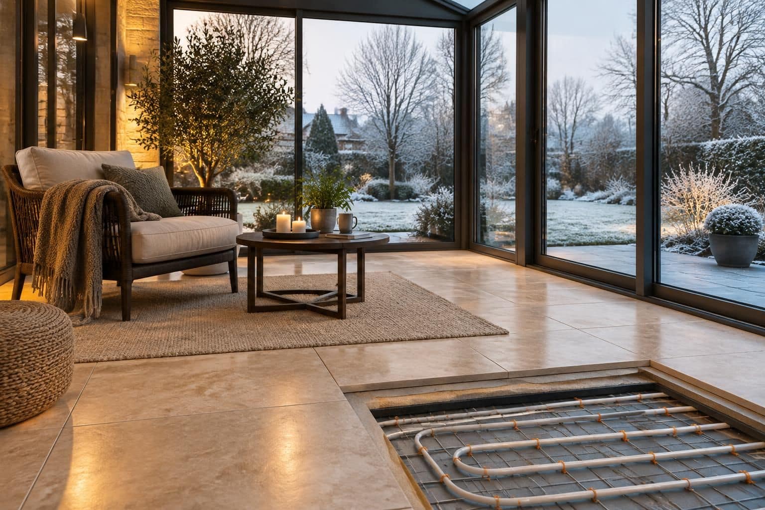 découvrez les avantages, les contraintes et les solutions adaptées pour savoir si un plancher chauffant convient à votre véranda.